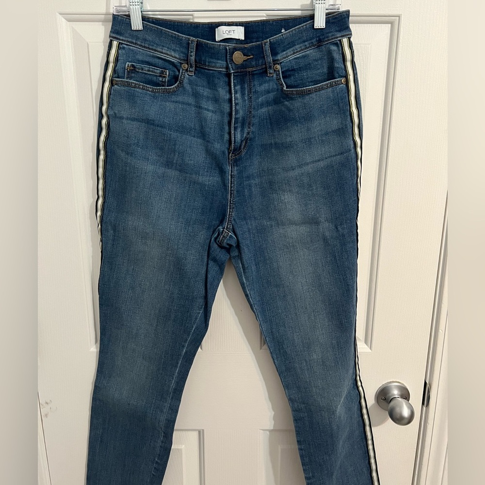 Loft jeans with stripes